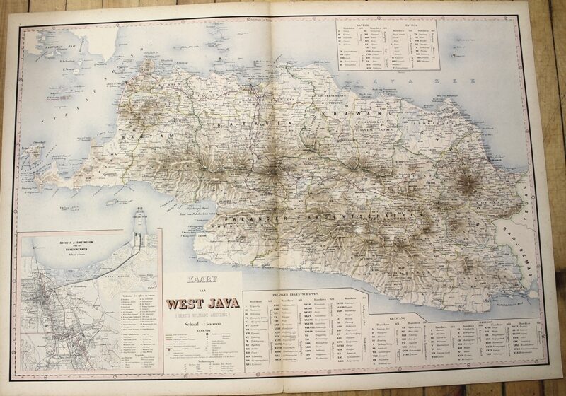 Kaart Van Java Kaart Van West Java; Kaart Van Midden Java; Kaart Van Oost Jave | J W ...