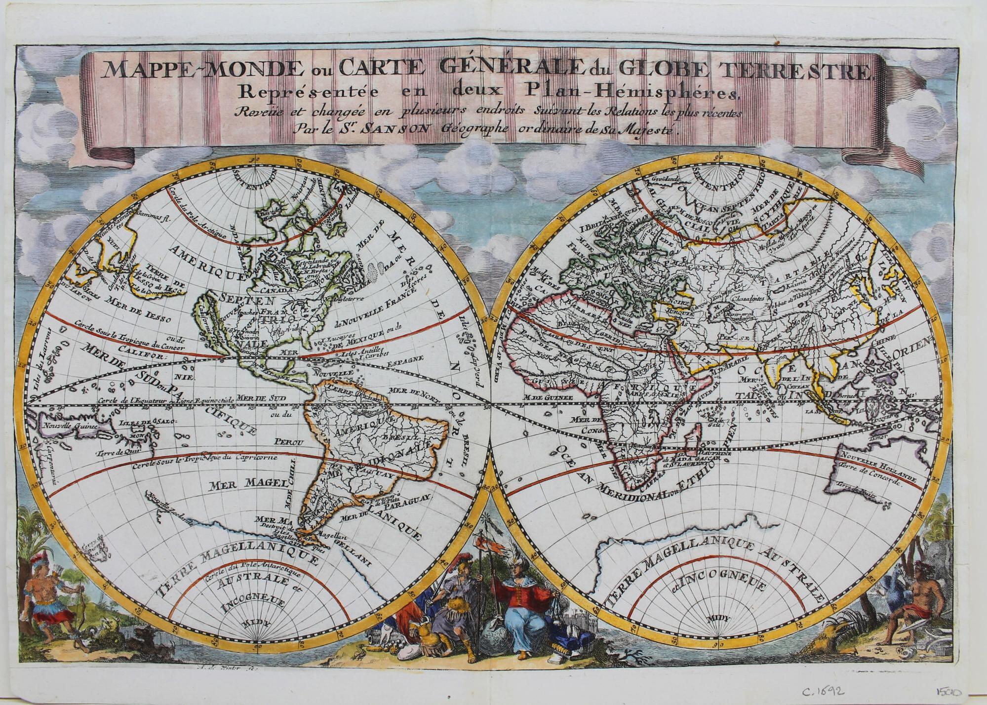 Mappe-Monde ou Carte Generale du Globe Terrestre | Nicolas Sanson